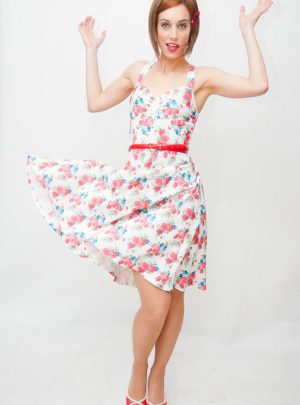Vestido pin up de flores Hermosa Beach