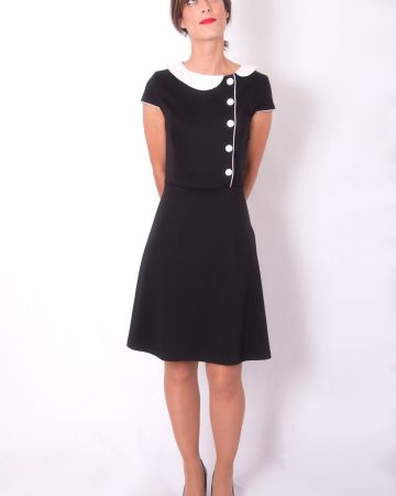 vestido negro manga corta little black dress