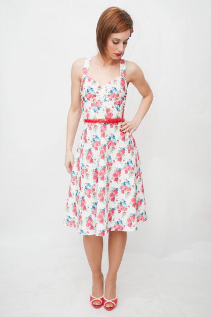 Vestido retro pin up flores Hermosa-Beach-2