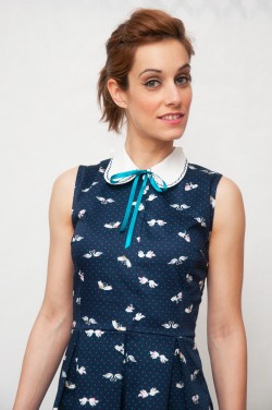 Vestido estampado cuello blanco-Surfing-Safari-Detalle