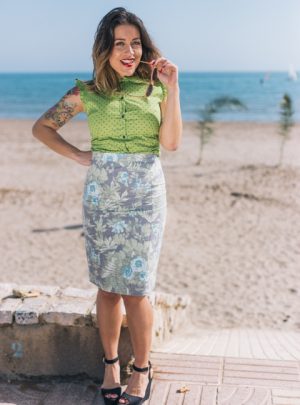 Falda estampada flores Jungle