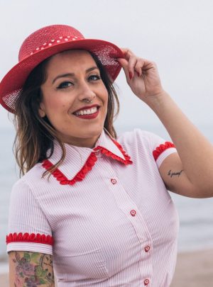 Camisa rayas rojas Petalos - Dresses2Kill SS18