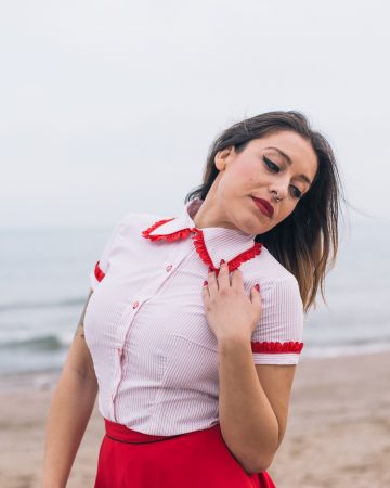 Camisa rayas rojas Petalos - Dresses2Kill SS18
