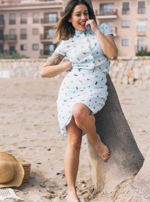 Camisa y falda estampado playero Surf Waves - Dresses2Kill SS18