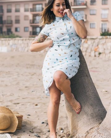 Camisa y falda estampado playero Surf Waves - Dresses2Kill SS18