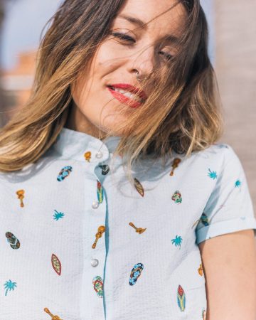 Camisa estampada playera Surf Waves - Dresses2Kill SS18